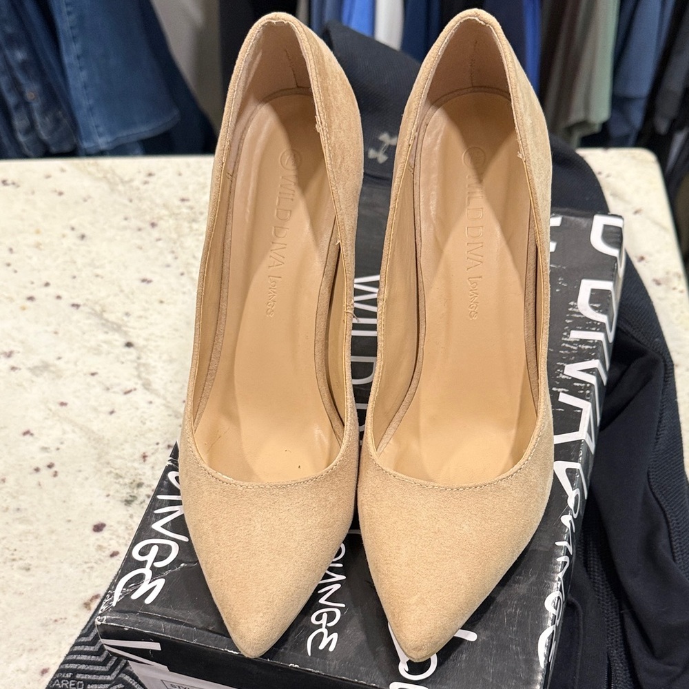 Wild Diva Beige Heels